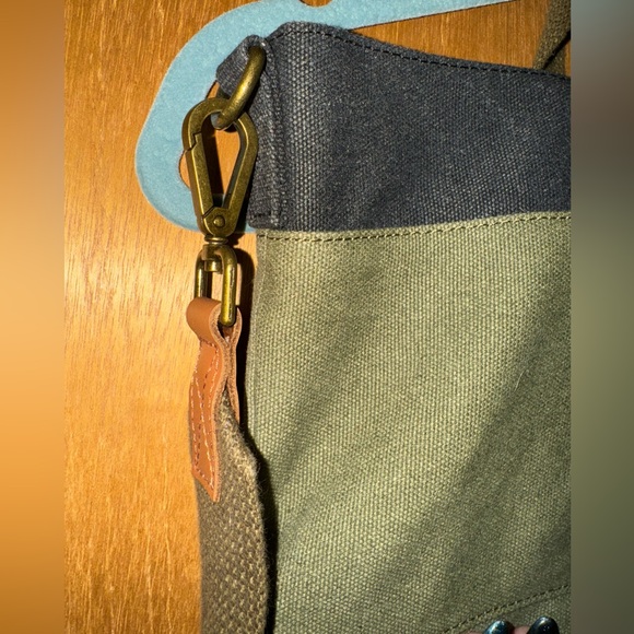 Chic Olive and Black Crossbody Bag - Picture 6 of 8
